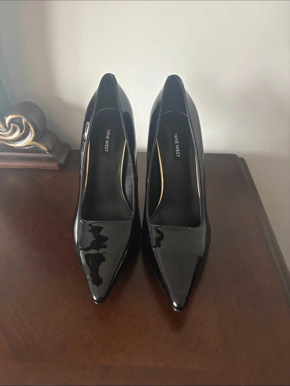 Nine West Black Patent Pointed Toe Stiletto Pumps